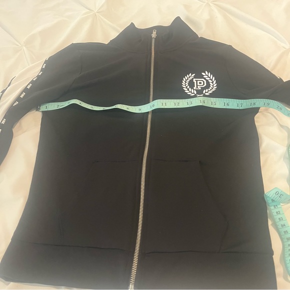 PINK Victoria's Secret Black and White Track Jacket XS - Picture 7 of 8